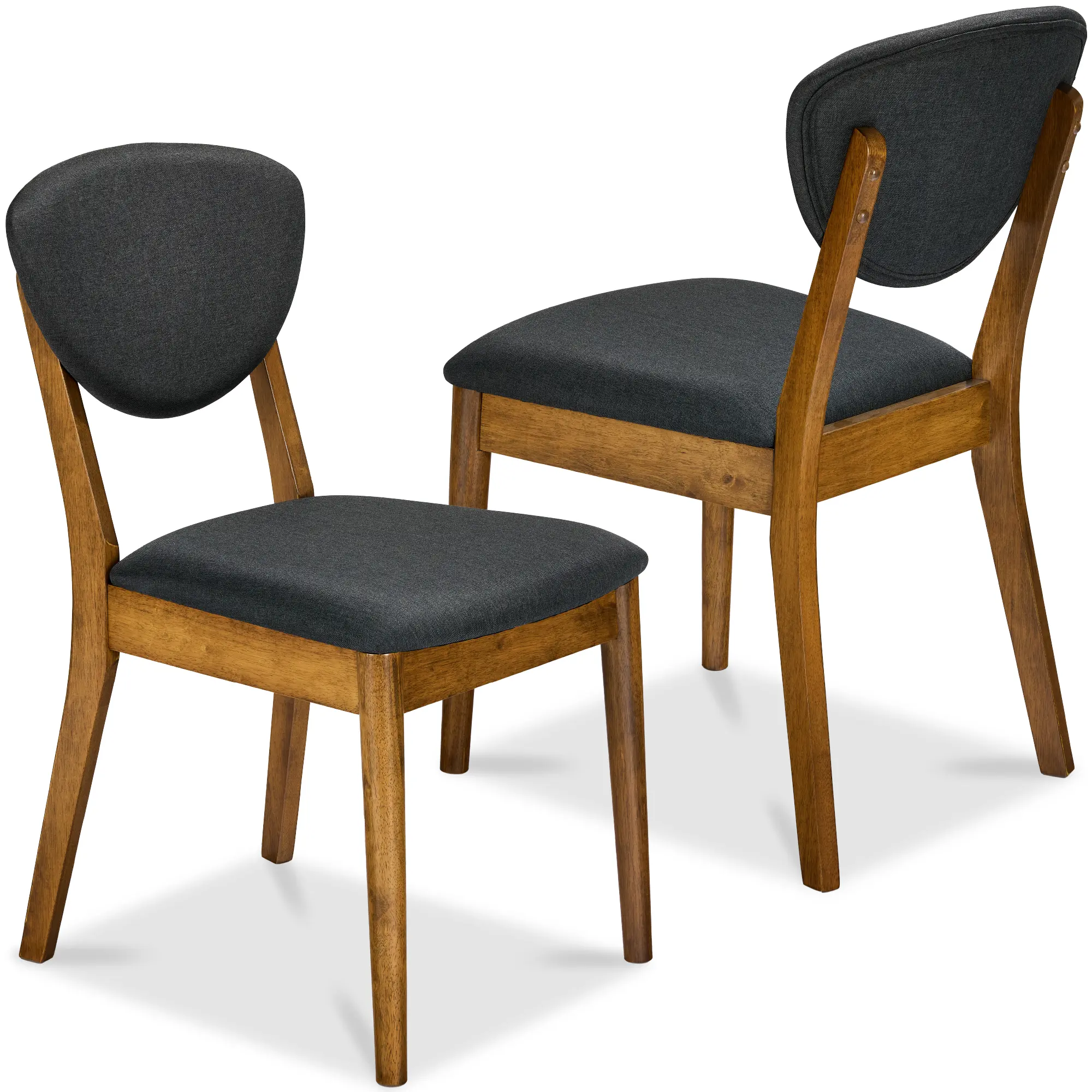 Best Choice Products 2-Piece Mid-Century Modern Wood & Upholstered Dining Chair Set Best Choice Products 2-Piece Mid-Century Modern Wood & Upholstered Dining Chair Set