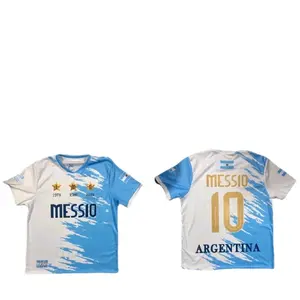 Edición Especial Messi Argentina #10 Shirt with Blue and White Design, Featuring Number 10 and "MESSI10" Text