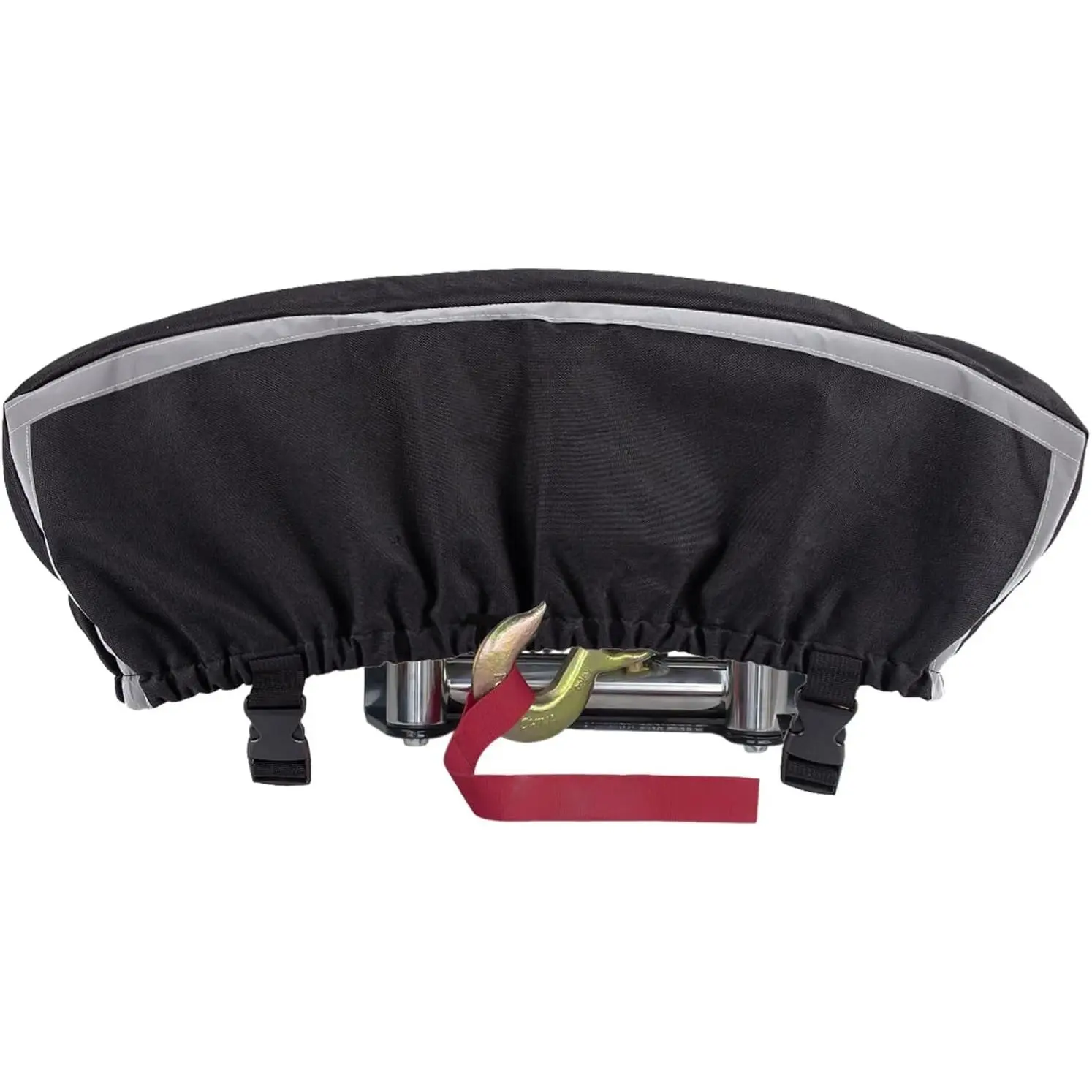 Large Waterproof 12000 Lb Winch Cover, Automotive Car Exterior Accessory (Black), No, Protection