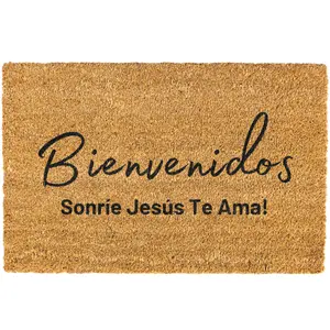Bienvenidos Sonrie Jesus Te Ama doormat, Welcome Mat, Spanish door mat, Tapete