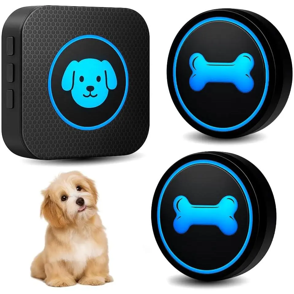 Doorbell to Go Outside,   Doggie Doorbell for Potty ,1000  Long Range with IP65  Super-Light  Button, 60 Melodies & Adjustable Volume (2 Button)