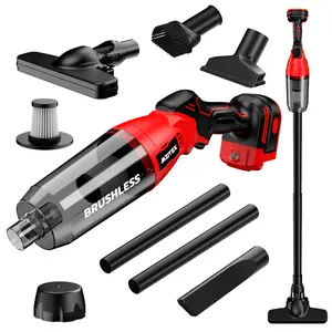 Cordless Vacuum for Milwaukee M18 Battery, 5 in 1 Handheld Electric Vacuum Cleaner with 450W Brushless Motor, 24Kpa Stick Hand Vacuum with Filtration HEPA for Floor, Carpet, Car (Not Include Battery)