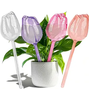 4 Pcs Self Watering Globes Bulbs for Indoor Outdoor Plants, Self Plant Watering Globes Bulbs,Automatic Plant Watering Devices, Plastic Watering Bulbs for Indoor & Outdoor Plants