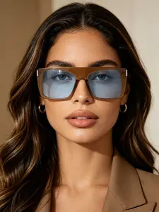 Large Square Fashion Glasses for Men and Women Stylish Uv400 Sunshade Driver Eyewear for Travel Outdoor and Casual Use, Oversized Trendy Sunglasses with UV Protection