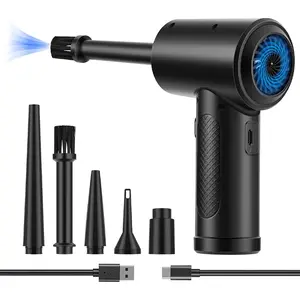 Portable Car Air Duster, 910000RPM USB Rechargeable Air Blower, Multifunctional Cordless Keyboard Cleaner for PC, Car, Home, Office, High Speed Blower