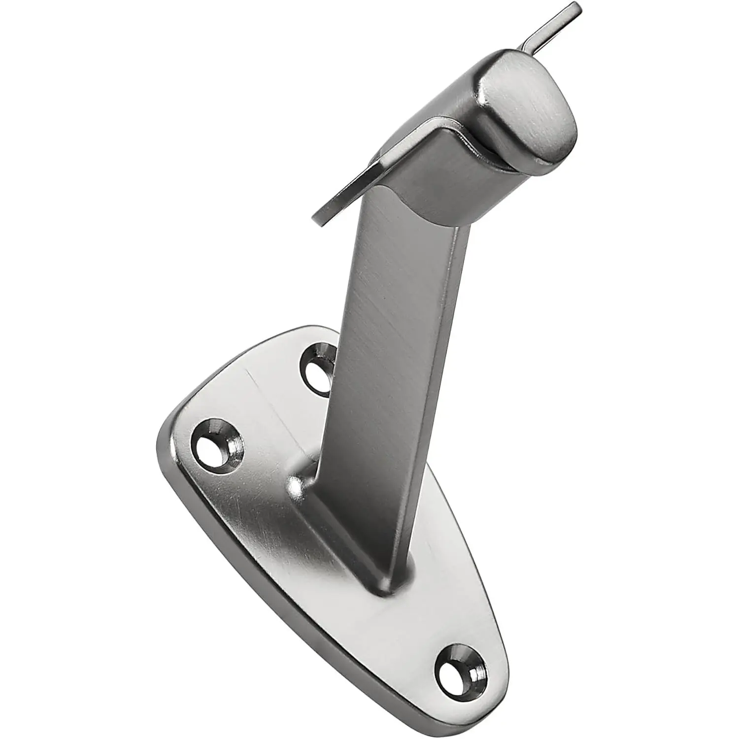 ktumeware 3 Inch 3 Pack Satin Nickel Handrail Stair Brackets Suitable for Indoor and Outdoor Staircase/Balcony/Corridor Staircase Support handrail Brackets