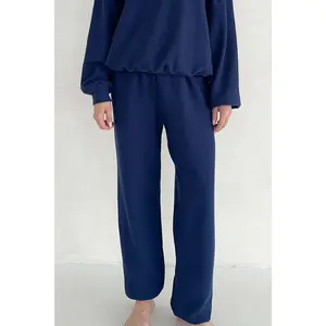 Sundays Waffle Knit Pants in Blueberry Latte