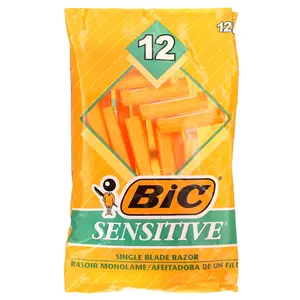 BIC Sensitive, Single Blade Disposable Razors, 12 Razors