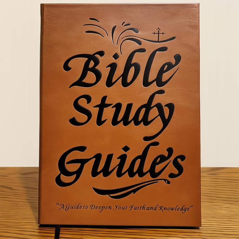 66-page Bible Study Guide, Daily Devotional Journal Strengthens Faith, Ideal for Personal Group Study and Prayer, Notebook,Christian Gift (A5, PU Leather Cover)