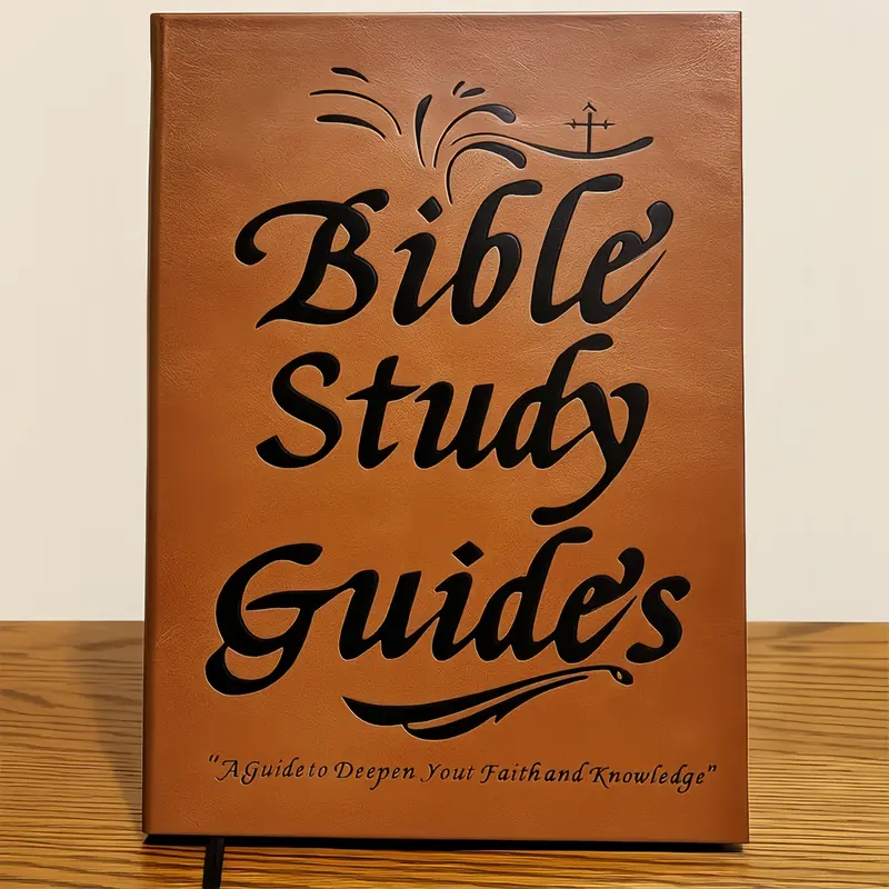 66-page Bible Study Guide, Daily Devotional Journal Strengthens Faith, Ideal for Personal Group Study and Prayer, Notebook,Christian Gift (A5, PU Leather Cover)