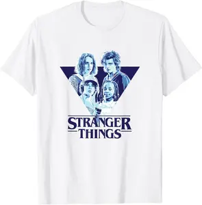 Stranger Things Steve & Robin Babysitters Gradient Triangle T-Shirt Unisex T-Shirt, Full Color