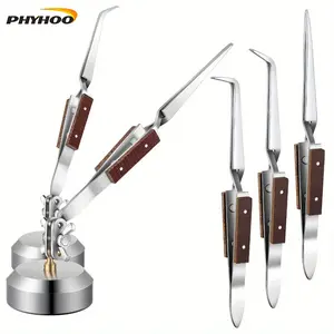 Third Hand Soldering Tool for Jewelry Making, Adjustable Tweezers Holder Stand for Rings, Charms, Wire Work and Repair