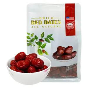 DABC OAK LAND Premium Jujube Red Dates, 100% Natural Red Date (Hong Zao) High Vitamins, High Nutrition, Health Snack, Selected Dried, Big Delicious Packed in Premium Red Dates 1LB/Bags