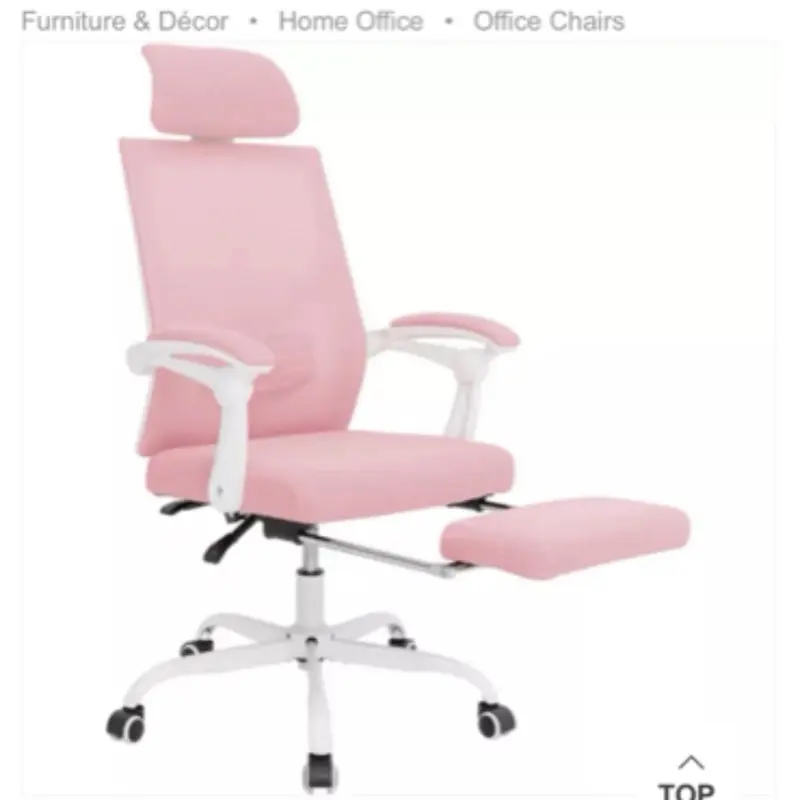 Ergonomic Mesh Office Chair with Adjustable Footrest & Headrest Breathable Design for Comfort & Support Reclining Backrest Easy Assembly Perfect for Home Office Gaming or Studying
