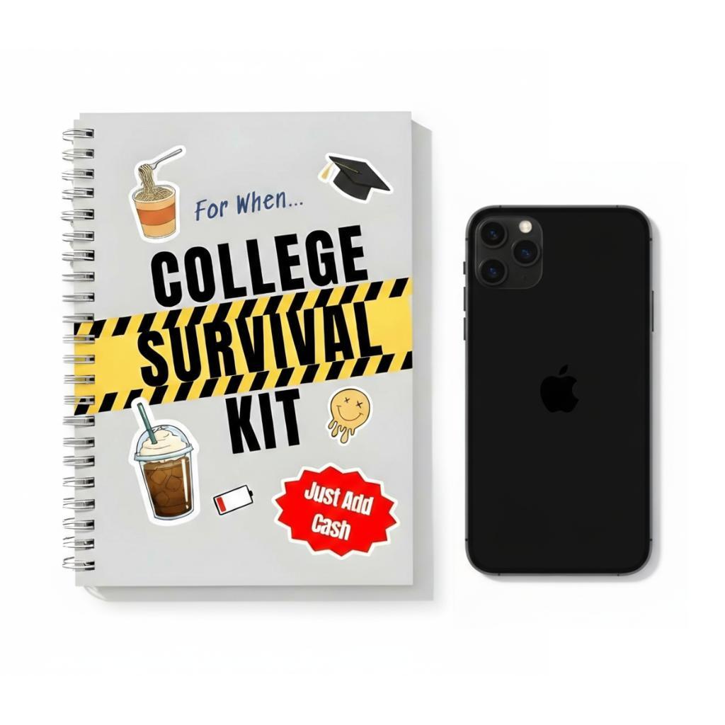 College Survival Gift Card Book “For When…” Funny Interactive Money Holder Graduation Gift 2026 Cash Gift Book for High School Senior College Freshman Dorm Essentials Student Care Package Spiral Notebook