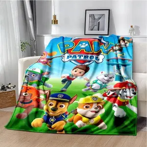 3D Cartoon PAW P-Patrol printed blankets Picnic blanket Warm Flannel blankets Home bed linings blankets for beds Birthday Gift durable,Soft Cozy Flannel Blanket, Perfect Gift for Birthday, Christmas, Holiday, Home Use