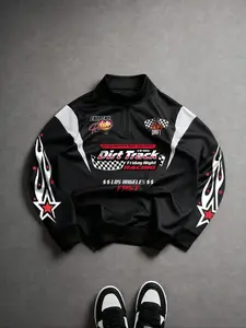 Unisex Streetwear Racing Culture Graphic Print Hoodie, Fitted Pullover Motorcycle Sweatshirt, Y2K Style for Casual Wear, Men's Gift