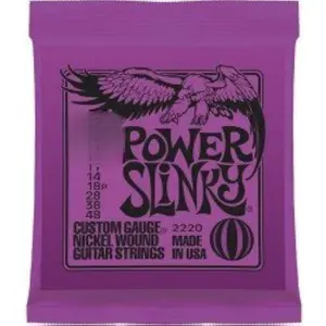 Power Slinky Custom Gauge Nickel Wound Guitar String - Set .011 - .048 (12 Pack)