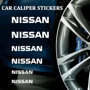 Nissan Car Brake Caliper Wheel Stickers, Vinyl Decals Compatible with Qashqai Leaf Juke Patrol Micra X-Trail Tiida Navara Nismo Models