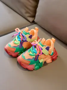 Girls' Cute Colorful Fashion Casual Shoes, Comfortable Mesh Casual Low Top Sneakers, Child Leisure Shoes for Outdoor Activities, School Wear