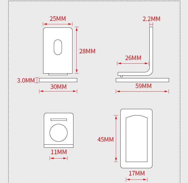 Includes shipping cost. Ultra-thin invisible magnetic bathroom door holder, no drilling required, new model, anti-collision, ultra-narrow frame, aluminum alloy, strong magnet for glass doors.