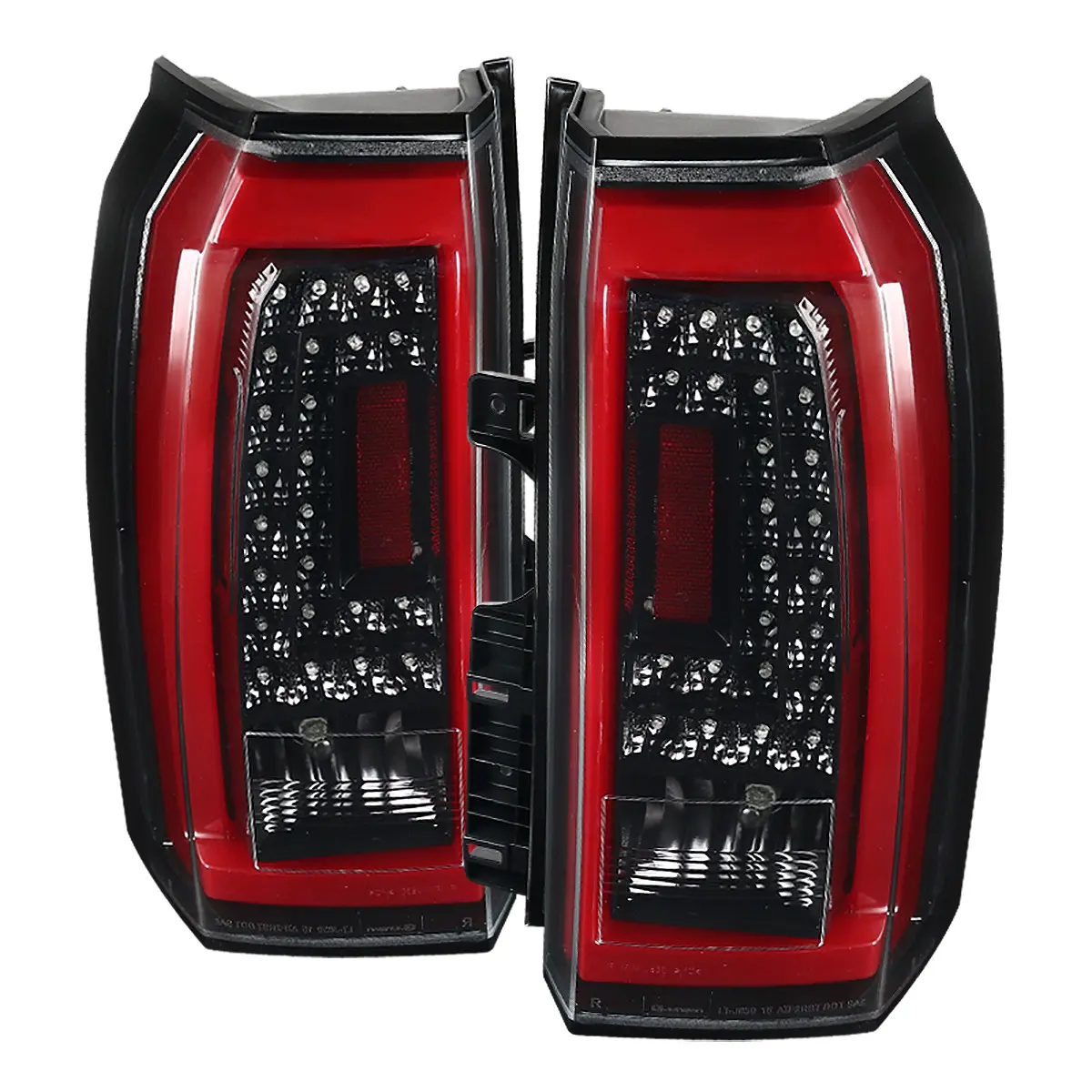 2015-2020 Chevrolet Tahoe/Suburban LS LT LTZ Premier LED Tail Lights (Jet Black Housing/Clear Lens)