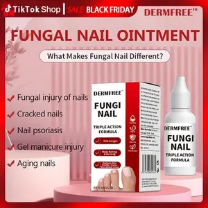【DERMFREE】 Toenail Fungus Treatment Extra Strength, Anti-fungal Solution for Toenail or Fingernail, Triple Action Formula for Remove Fungal, Repair and Renewal Damaged Nails, 0.5 Fl Oz