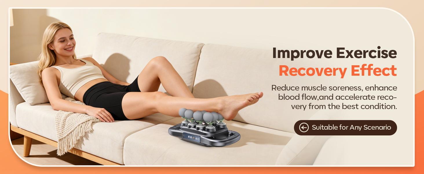 Head Massage Gun with 9 Modes, Deep Tissue Percussion with 30 Levels Quiet Muscle Massage Gun with Red Light Therapy for Full-Body Relaxation, Daily Use Gift