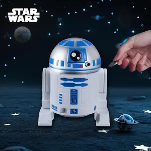 1pc Disney Officially Licensed Star Wars R2-D2 Piggy Bank Fall Compression Resistant High Volume Gold Coin Bank Super Easy To Save And Withdraw Money Sci-fi Style Home Decor Essential Holiday And Party Gifts For Star Wars Fans