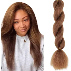 Luxury Crochet Braids Kinky Straight Hair – Assorted Colors for Vixen Crochet Braids, Available in Grey, 1B, 27, 30, and T1B/27/60.