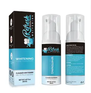 Refresh Mobile Teeth Whitening Foam Toothpaste Gentle Mint Oral Daily Cleansing