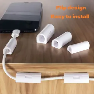 10-in-1 Cable Tidy Kit with Self-Adhesive Mini Wire Clips to Organize Cables, Compact Quick-Connect Connectors, 16-Strip Fake AC Power Outlet Prank Stickers for Home Office Use