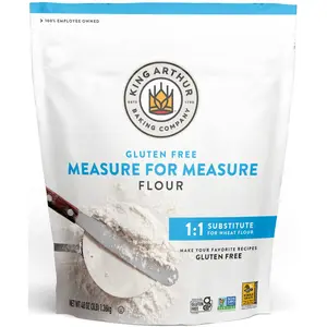King Arthur Measure for Measure Gluten-Free Flour: All-Purpose 1:1 Substitute for Wheat Flour, Non-GMO, Kosher Certified, 3 lbs Bag for Baking Cookies, Cakes, Muffins