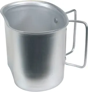 Aluminum Military GI Style 1 Quart Canteen Cup with Butterfly Handle