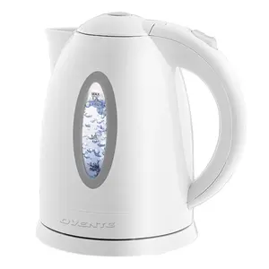 7-Cup BPA-Free White Electric Kettle with Auto Shut Off Feature, Boil-Dry Protection and Removable Filter