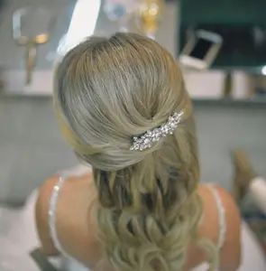 Giselle Bridal Hair Barrette – Crystal Wedding Hair Clip