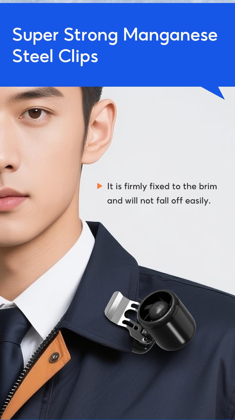 Yodevoe USB rechargeable handheld fan, portable cooling fan, 90° adjustable clip-on fan, mini and compact, suitable for outdoor sports and travel.