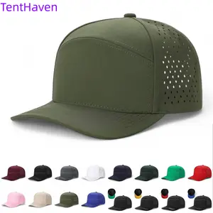 Baseball Cap Snapback Adjustable Laser Vented 7 Panel Waterproof Visor Hat Mens
