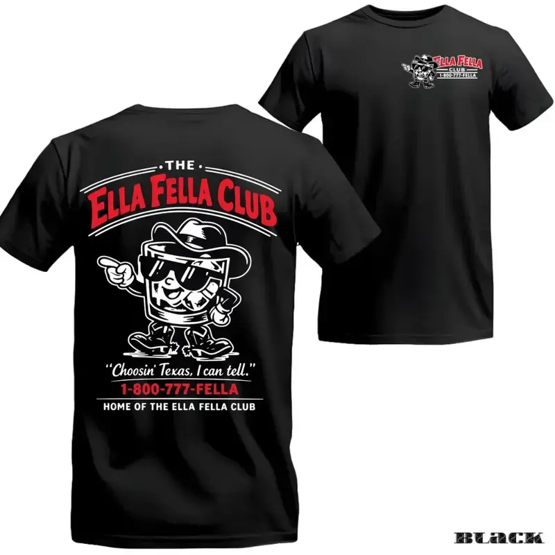 Ella Fella Club Shirt, Southern Western Streetwear Shirt, Classic Americana Outfit For Men Women, Unisex Casual Graphic T-Shirts