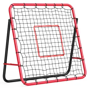 6x4/4x4ft Adjustable Soccer Rebounder Net, Heavy Duty Football Training Equipment for Backyard & Field, Rust Resistant, Easy Assembly