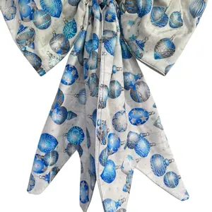 Christmas Ornaments Quilted Bow 18w x 23L