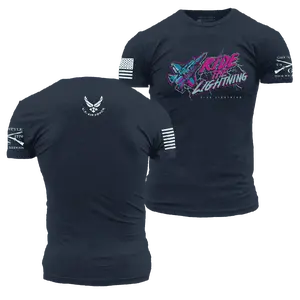 USAF - Ride The Lightning T-Shirt - Midnight Navy