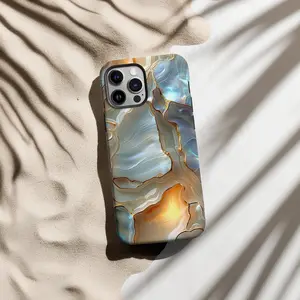 Mother of Pearl Phone Case, Shell Summer Phone Case Cute Downtown Girl iPhone 11 12 13 mini 14 15 Pro Max Tough Case