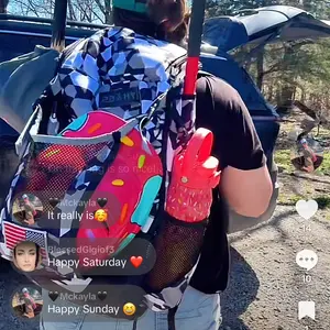 Youth & Adult Baseball Softball Bag - Lightweight Bat Backpack with Fence Hook, Large Main Compartment for Helmet & TBall Equipment, Separate Shoe Pocket