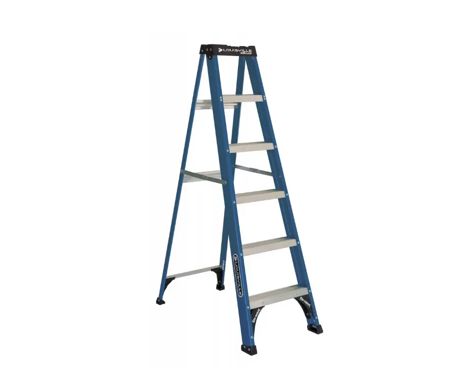 Louisville Ladder 6 ' Fiberglass Step, 10' Reach, 225-lb, Load Capacity, W-3217-06