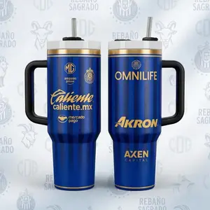 Chivas Guadalajara Tumbler 40oz with Handle, 40oz Cup Soccer Club Inspired Travel Mug Fan Drinkware Gift, Sport Fan Gift