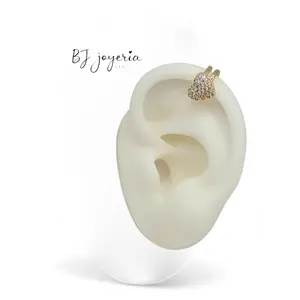 COPPER EAR CUFF ARO HEART (0687)