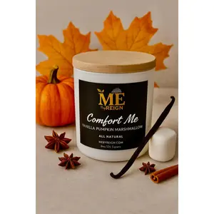 COMFORT ME Pumpkin, Vanilla Marshmallow Candle ￼