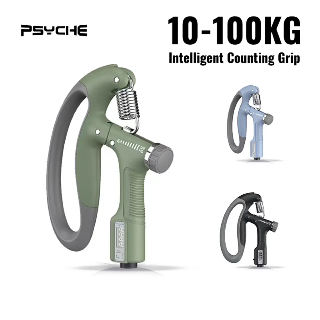 PSYCHE Hand Grip Strengthener 10-100KG Adjustable Intelligent Counting Grip with LCD Display High Quality Materials for Enhanced Hand Strength