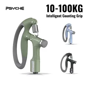 PSYCHE Hand Grip Strengthener 10-100KG Adjustable Intelligent Counting Grip with LCD Display High Quality Materials for Enhanced Hand Strength